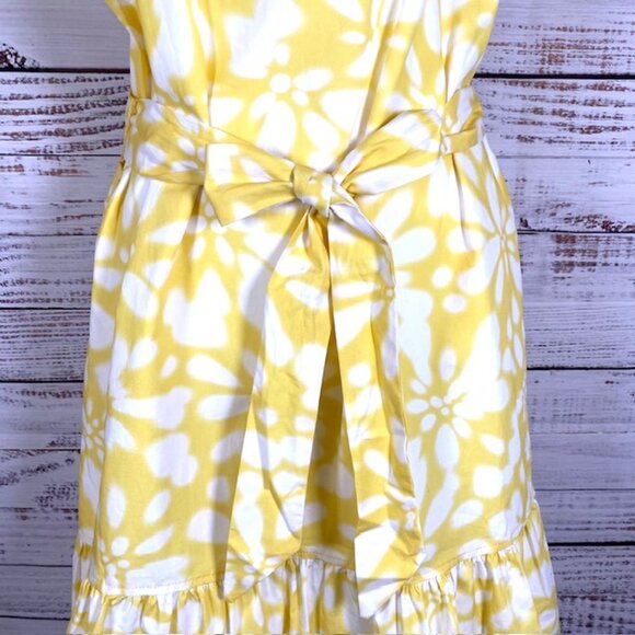 Banana Republic Women’s Sleeveless Dress MEDIUM yellow/wht Party Wedding Casual - Picture 3 of 14